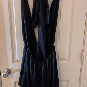 Elegant Black Halter Dress